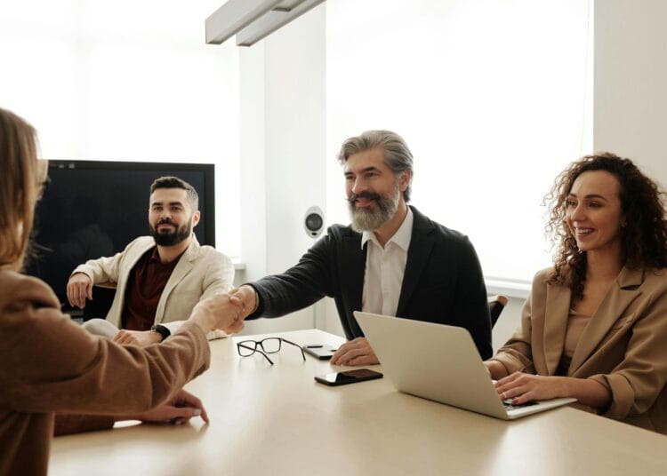 Žmonės verslo susitikime