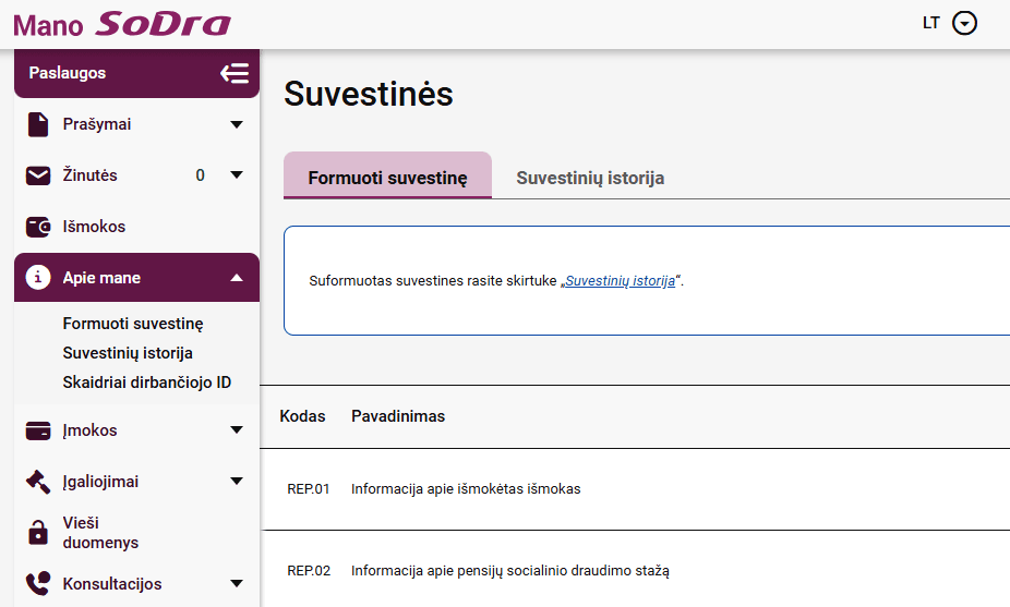 sodra psd skola pasitikrinti su asmens kodu